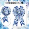 2 Pcs Spring Wreath Bows – Blue & White Floral Burlap Bows for Front Door Wreaths, Tree Toppers, Birthday Parties, and Indoor Outdoor Spring Decorations